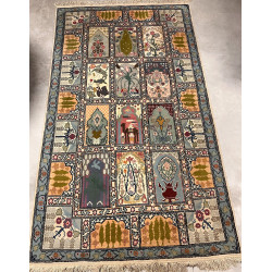 Tapis laine points noués dans les tons v