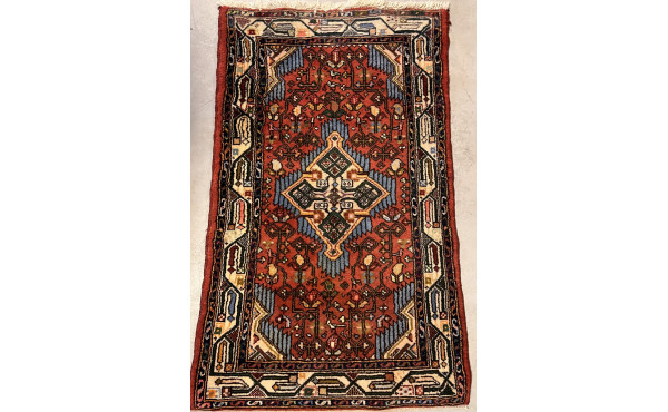 Tapis Hamadan en laine points noués dan
