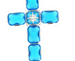 Importante croix en argent 925ème sertie