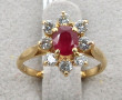 Bague en or jaune 18 cts, poinçon tête d