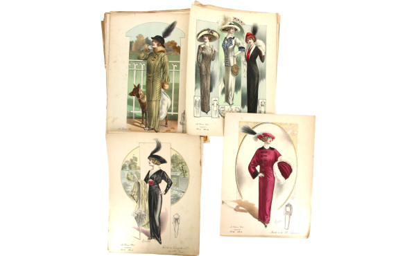 Environ 100 gravures de mode anciennes