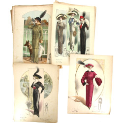 Environ 100 gravures de mode anciennes