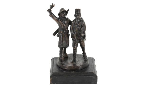 Sujet en bronze à patine brune, figurant