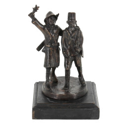 Sujet en bronze à patine brune, figurant