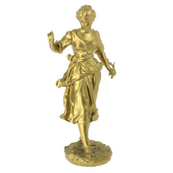 "Jeune fille", sujet en métal compositio