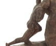 Paire de serre-livres en bois sculpté en