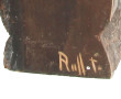 Paire de serre-livres en bois sculpté en