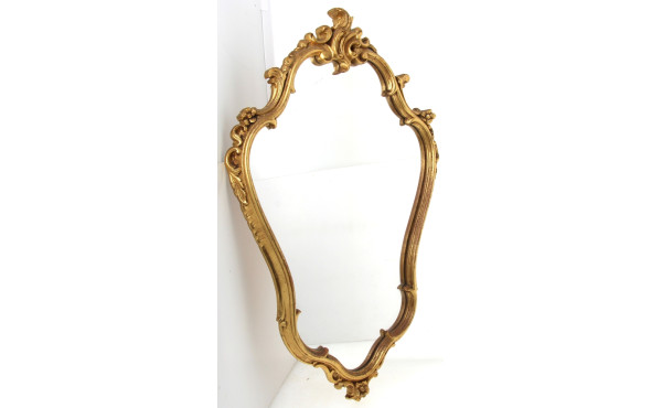 Miroir doré rocaille moderne 78 x 48 cm