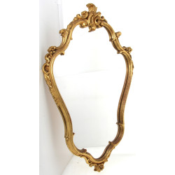 Miroir doré rocaille moderne 78 x 48 cm