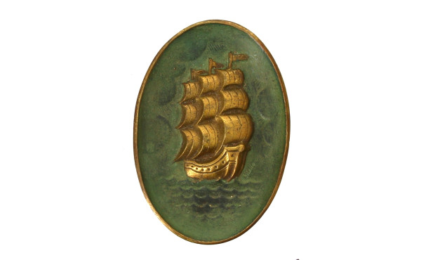 VITELLO- Plaque en bronze à décor d'un n
