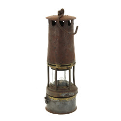 Lampe de mineur ancienne, avec verre en 