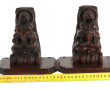2 paires de consoles en bois sculpté, la