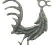Coq en plomb, monogrammé GS 1965, H. 40 