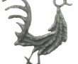 Coq en plomb, monogrammé GS 1965, H. 40 