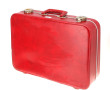 Petite valise vintage en cuir rouge Gers