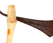 Hache décorative en os et métal, L 45,5 