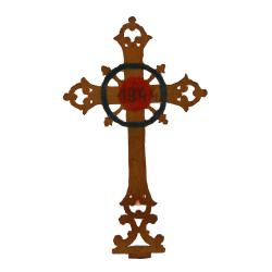 Thème 34/45 - Croix en bois découpé daté