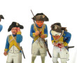 8 soldats en bois peints H. 26 cm