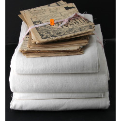 Lot de 4 draps anciens : on y joint 18 n