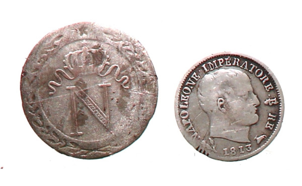 NAPOLEON - lot de 2 monnaies: 10 centime