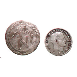 NAPOLEON - lot de 2 monnaies: 10 centime
