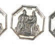 TROIS JETONS d'ARGENT, BANQUE de FRANCE 