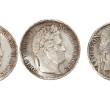 Trois écus XIXème en argent, dont un mon