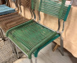 6 chaises en fil de scoubidou (oxydation