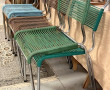 6 chaises en fil de scoubidou (oxydation