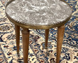 Petite table guéridon à plateau marbre g