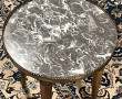 Petite table guéridon à plateau marbre g