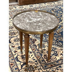 Petite table guéridon à plateau marbre g