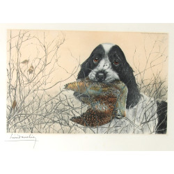 Léon DANCHIN (1887-1938) "Setter à la bé