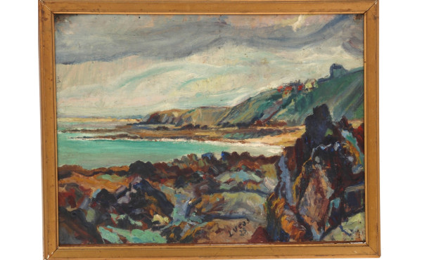 Ecole Bretonne début Xxème "Côte rocheus