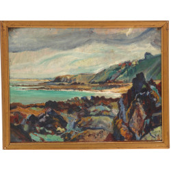 Ecole Bretonne début Xxème "Côte rocheus