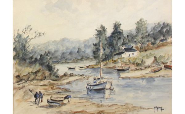 Yves MURY (Xxème) "Petit fond de ria ave