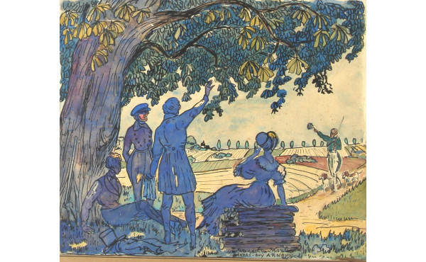 Guy ARNOUX (1886-1951) "Le repos sous l'