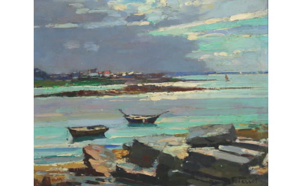 Maurice FERROT (Xxème) "Marine par mer c