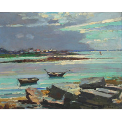 Maurice FERROT (Xxème) "Marine par mer c