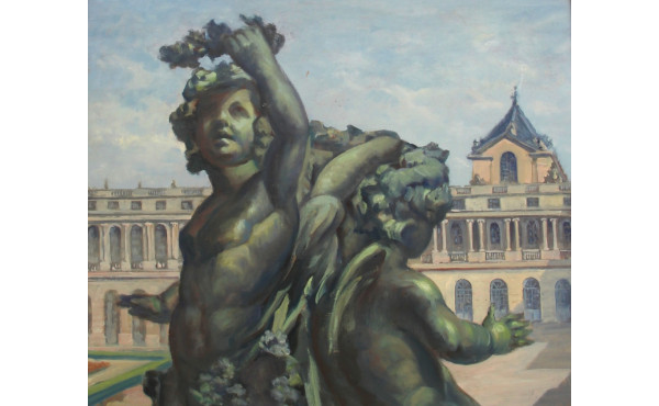 Paul DAGNAS (1893-?) "Fontaine à Versail