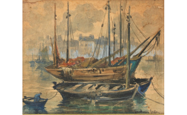 Paul Henry LAFON (XIXè-Xxè) "Scène de po