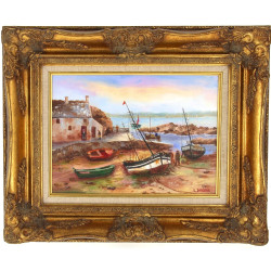 Lucien DONDAINE (1926-?) "Petit port de 