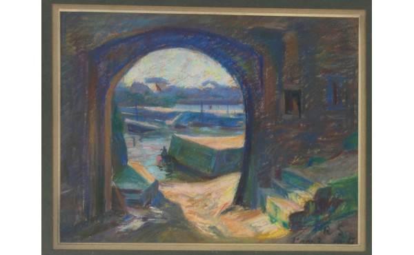 "Vieille porte donnant sur le port" past