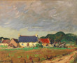 Pierre PLOUHINEC (1907-1984) "Ferme bret