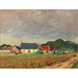 Pierre PLOUHINEC (1907-1984) "Ferme bret