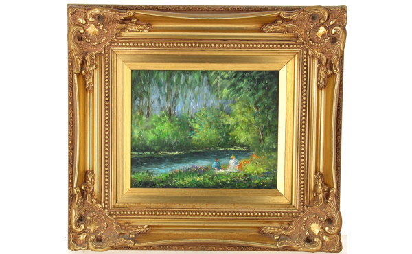 Robert MOGISSE (1933) "Bord de rivière a