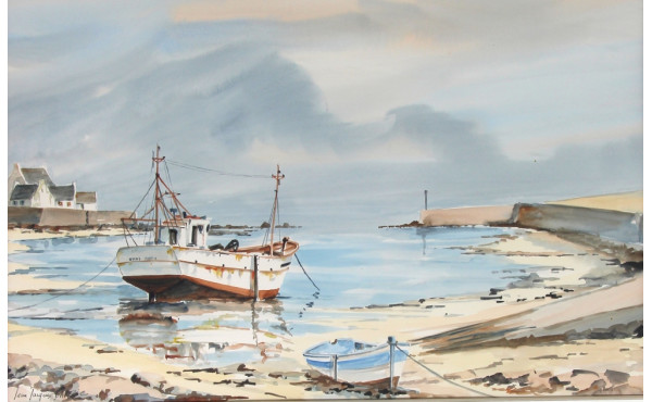 Jean-Jacques BARZIC (1949) "Chalutiers à