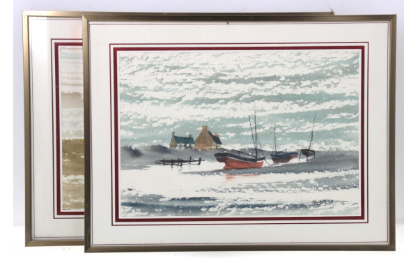 Charles CAMBIER (1947) "Marines", paire 