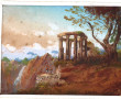 Ecole XIXème "Paysage animé aux ruines",