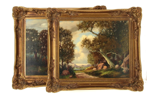 B.CREMER (Xxème) "Paysages de campagne",